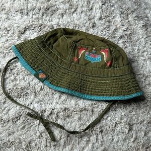 Size small medium boys or girls 100% cotton art and J sun hat with dolphins